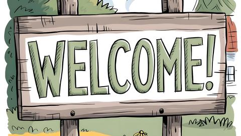Welcome sign