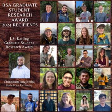 Photos of the 2024 Botanical Society of America's graduate student research award recipients