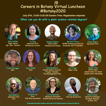 2020 careers in botany luncheon poster