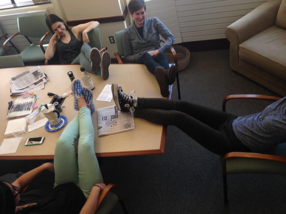 On Mondays, we wear green pants!